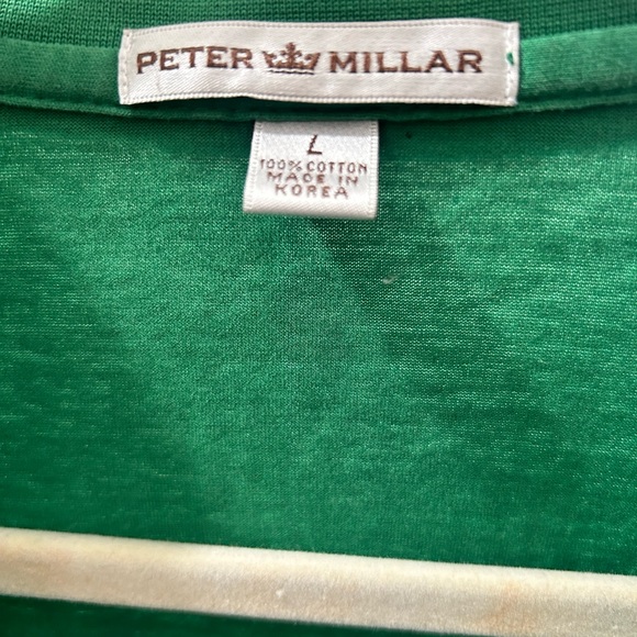 Peter Millar Summer Comfort Polo Shirt Mens Large Short Sleeve Green Logo Club * - Picture 3 of 4